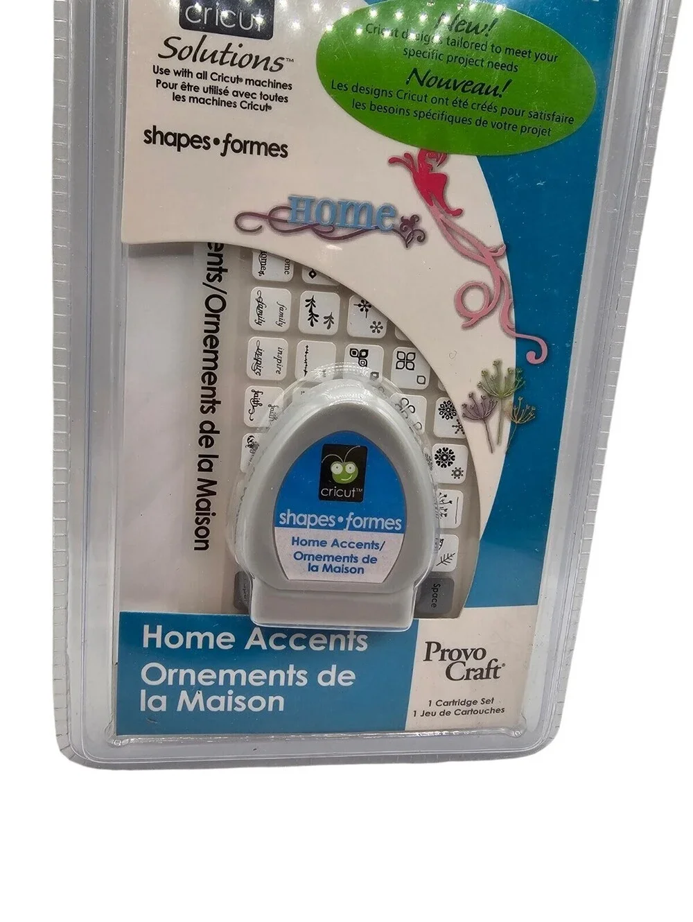 Cricut Home Accents Shapes 290542 Provo Craft Cartridge Overlay 2008